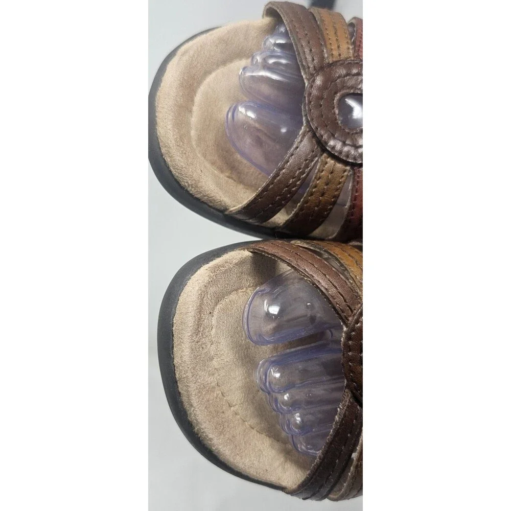 Earth Spirit Carlisle Brown Leather Sandal Sz 7.5 Open Toe Gelron 2000 Classic - Picture 3 of 12